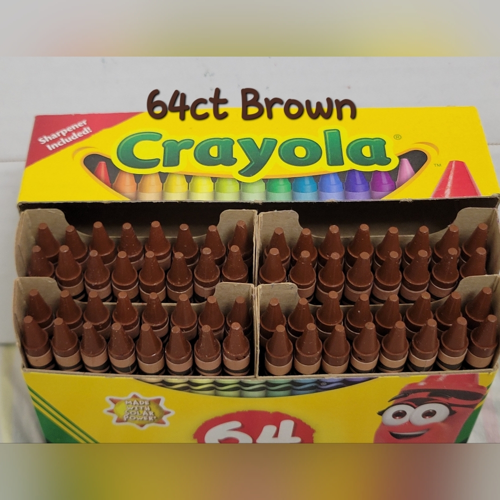 (64)Crayola Crayons (Brown) Single Color Bulk Lot